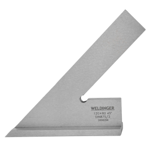 Edelstahl-Winkel 45° 80x120 mit Anschlag WELDINGER