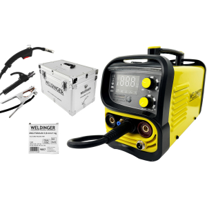 WELDINGER ME 1300 GASFLUX Fülldrahtschweißgerät im Koffer + Elektroden + 1kg Fülldraht + Stromdüsen + Fülldraht-Gasdüse
