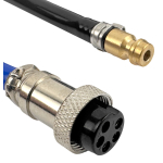 WP26 flexpro control 4 m 5-polig T50 WIG Schlauchpaket flexible Biegung 13 mm Stecker Gas NW5 WELDINGER