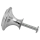 2x Metall-Möbelknopf Knauf Durchmesser 27,5 x 23mm hoch Silber