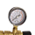 Druckregler M10x1 re mit Absperrventil Kombi Schutzgas für Einwegflaschen 1/4" Abgang mit 1 Manometer  Liter/min