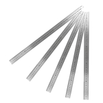 WELDINGER Edelstahllineal 500 mm lang 5er-Pack
