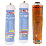 Set 2x WELDINGER Sauerstoff 1 Liter M12x1 rechts 1x...