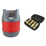 CAMPKO-Set Komposit Gastankflasche mit Füllstopp 5...