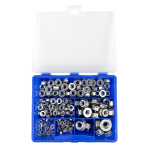 Sortimentsbox Sechskantmuttern mit Flansch Edelstahl M4-M12 DIN 6923