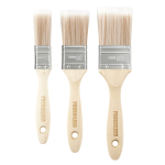 Pinselset 3 teilig Holzgriff Flachpinsel 25 mm, 38 mm, 50 mm