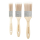 Pinselset 3 teilig Holzgriff Flachpinsel 25 mm, 38 mm, 50 mm