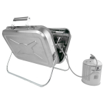 Set GARDINGER Gasgrill BBQ45 Edelstahl mit Umfüllset Propanflasche Profill 0,5