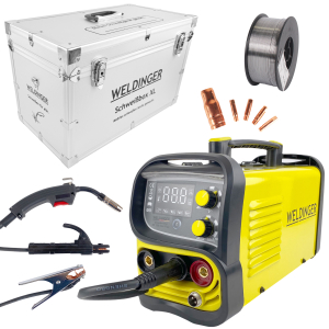 Aktion WELDINGER Fülldraht-Schweißgerät ME 130 mini FLUX mit Schweißbox XL