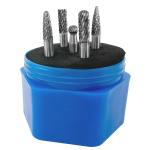 WELDINGER Geradschleifer GS 650el 650 W Aufnahme 3/6/8 mm + HM Frässtifte SET 6 mm B C D F G für Metall