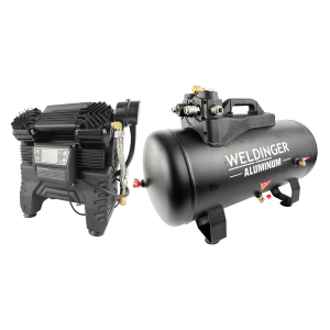 Set Flüsterkompressor FK 250 pro mini + autonomer Aluminium-Drucklufttank 36 l