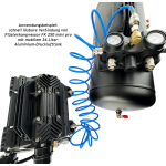 Set Flüsterkompressor FK 250 pro mini + autonomer Aluminium-Drucklufttank 36 l