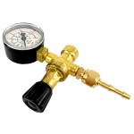 Druckregler Druckminderer Schutzgas für Einwegflaschen 1/4" Abgang mit 1 Manometer  Liter/min