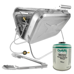 GARDINGER BBQ 45 BBQ for five Edelstahl-Campinggrill Set...