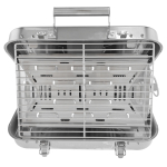 GARDINGER BBQ 45 BBQ for five Edelstahl-Campinggrill Set mit Schraubkartusche 450 g