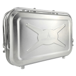 GARDINGER BBQ 45 BBQ for five Edelstahl-Campinggrill Set mit Schraubkartusche 450 g