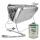 GARDINGER BBQ 45 BBQ for five Edelstahl-Campinggrill Set mit Schraubkartusche 450 g