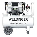 FK480 Alu pro WELDINGER Flüsterkompressor Werkstattprofi 3500 W 3-10 bar 39l Aluminiumtank Gewicht 22 kg
