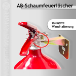 AB-Schaumfeuerlöscher 6L fluorfrei 6LE Dauerdruck 21A 144B Aluminium (FS6-LH XF)