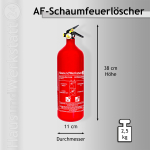 AF-Schaumfeuerlöscher 2 l fluorfrei 5A 5 F Fettbrände Aluminium (WS2-YP)