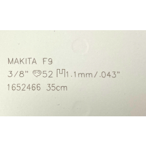 35er Ersatzschwert Makita  3/8 52 1,1 für ES-38A ES-37A ES-36A ES-5A für Kette mit 52 Glieder, Nutbreite 1,1 mm