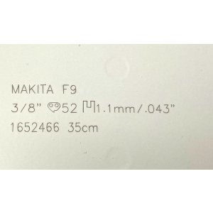 35er Ersatzschwert Makita  3/8 52 1,1 fr ES-38A ES-37A ES-36A ES-5A fr Kette mit 52 Glieder, Nutbreite 1,1 mm