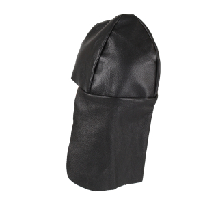 Leder-Kopfschutz - Lederschutz aus Narbenleder schwarz
