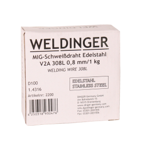 MIG V2A  0,8 mm 1,0 kg Edelstahlschweidraht  308L 1.4316 WELDINGER