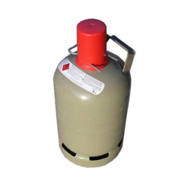 Propan-Gasflasche 5 kg leer, grau inkl. Schlauch 150cm