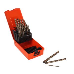 Spiralbohrerset mit Zylinderschaft, HSS-Co5 , 1-13 mm, 25tlg DIN 338