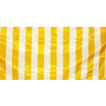 Sonnensegel für Seilspannmarkise 2,65 x 1,45 m in Gelb/Weiss gestreift ohne Laufhaken