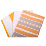 Abverkauf Tischdecke Dekostoff 2,65 x 1,45 m Gelb-Grau-Weiß gestreift
