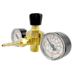 Druckregler Druckminderer Schutzgas für Einwegflaschen 1/4" Abgang mit 2 Manometern