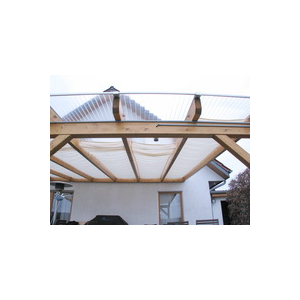 Sonnensegel Elfenbein - Hell Creme 0,88 x 2,20 m mit 20 Laufhaken und Stopper