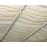 Sonnensegel 0,96 x 2,20 m mit 20 Laufhaken und Stopper, Elfenbein - Hell Creme