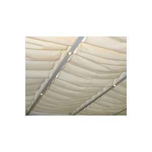 Sonnensegel 0,96 x 3,30 m mit 34 Laufhaken und Stopper, Elfenbein