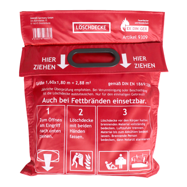 Löschdecke 1,60 x 1,80 m in Tasche Göckler, 17,99 €