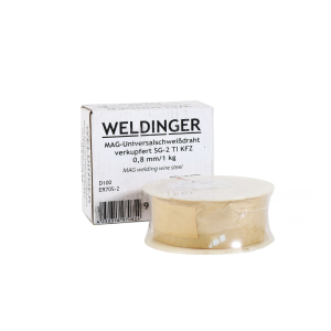 SG2 TI fr KFZ  0,8 mm 1 kg 100er  MAG Universalschweidraht  verkupfert Klein- Rolle  WELDINGER