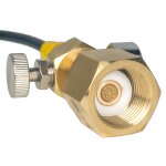 Gasumfüllschlauch 1 m für Argon / CO2 Gewinde 2 x W21,8 x 1/14" rechts mit Manometer