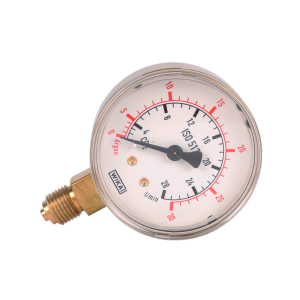 Arbeitsdruckmanometer Argon / CO²  0 - 30 l/min 1/4 rechts 63 mm