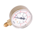 Arbeitsdruckmanometer Argon / CO²  0 - 30 l/min 1/4" rechts 63 mm