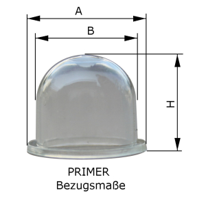 Primerkappe fr Motorsense 19 mm H=17 mm Craftsman, Poulan, Walbro