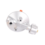 Propanregler 50 mbar 90° mit Sicherheitsventil Caravanregler