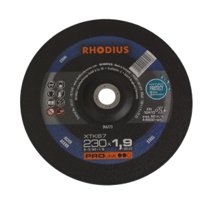 XTK67 230 mm gekröpft x 1,9 mm Premium Stahl-Trennscheibe von Rhodius