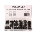 Sortimentskoffer Achsklemmringe Wellenklemmringe 260-teilig made in Germany WELDINGER