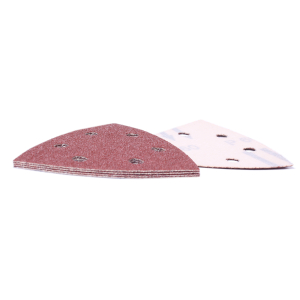 5 x Schleifpapier 60er Korn fr Deltaschleifer mit Klett Eckma 95 mm