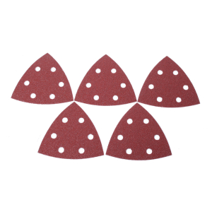 5 x Schleifpapier 60er Korn fr Deltaschleifer mit Klett Eckma 95 mm