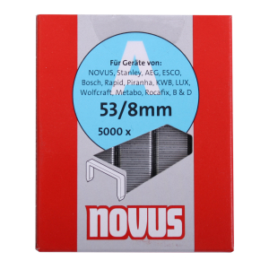 Tackerklammern Typ A 53 von novus 8 mm Stahl Superhart verzinkt 5000 Stück