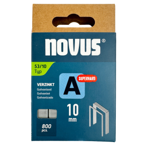 Tackerklammern Typ A 53 von novus 10 mm Stahl superhart verzinkt 800 Stück