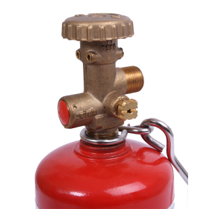 Leere rote befllbare Handwerkerflasche 0,5 kg Propan Butan geschweit